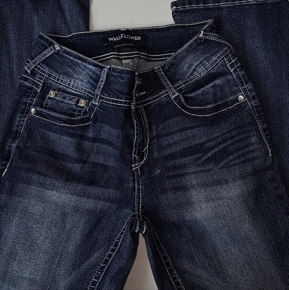Wallflower Women's Indigo Stretch Bootcut Jeans #P-B172